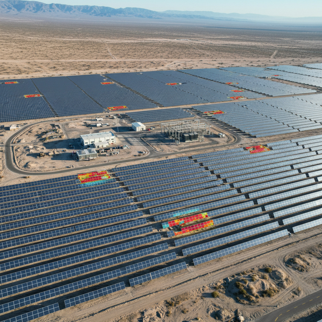 parque solar imagem aerea